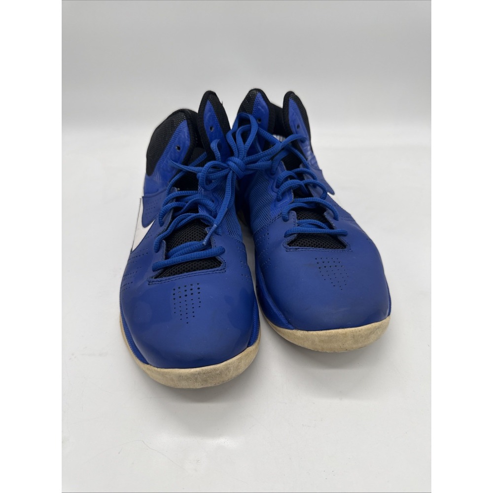 Nike Men's Mid Top Basketball Sneakers Royal Blue/Black/White Lace Up
